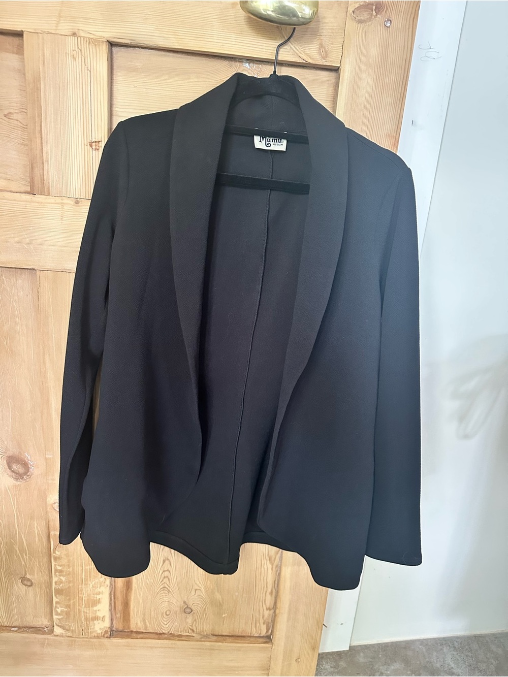 Show Me Your MuMu Black Open-Front Blazer
